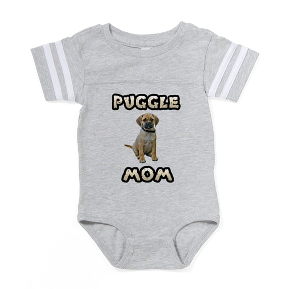 CafePress - Puggle Mom - Cute Infant Baby Football Bodysuit