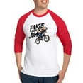 thumbnail image 1 of CafePress - Pugs Can Jump - Cotton Baseball Jersey, 3/4 Raglan Sleeve Shirt, 1 of 4