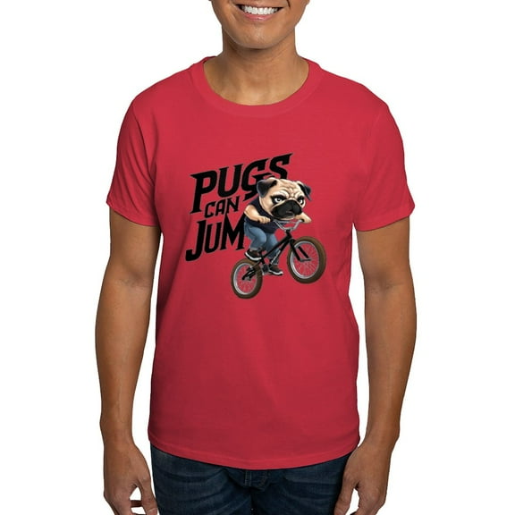 CafePress - Pugs Can Jump Men's Value T Shirt - Men's Classic Graphic Cotton T-Shirt