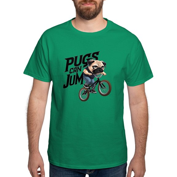 CafePress - Pugs Can Jump Men's Value T Shirt - Men's Classic Graphic Cotton T-Shirt