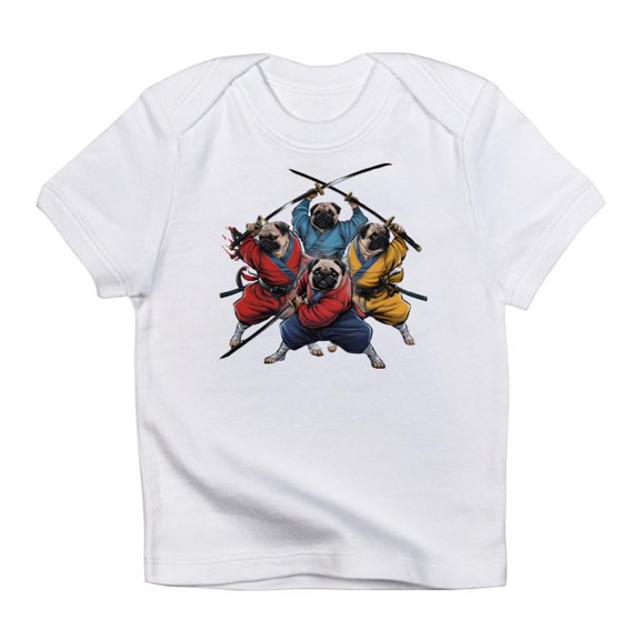 CafePress - Pugs Ninja T Shirt Infant T Shirt - Infant T-Shirt