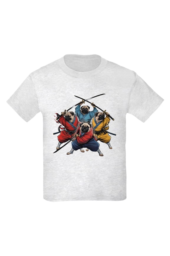 - Pugs Ninja T Shirt Kids T Shirt - Light Classic Kids Graphic, Short Sleeve T-Shirt, Sizes XS-XL
