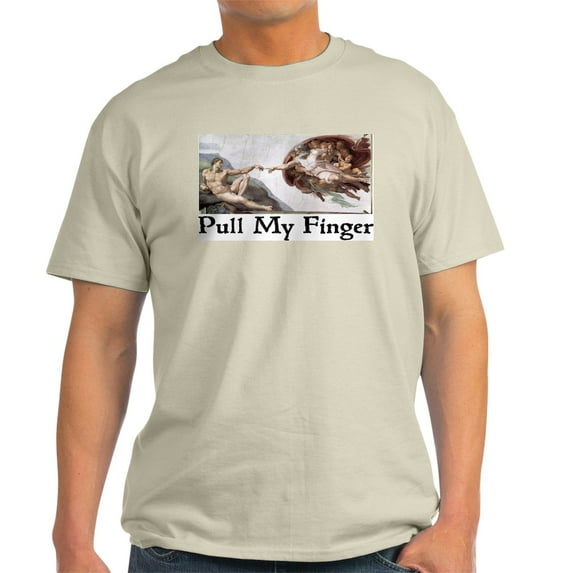 CafePress - Pull My Finger Light T Shirt - Men's Classic Graphic T-Shirt