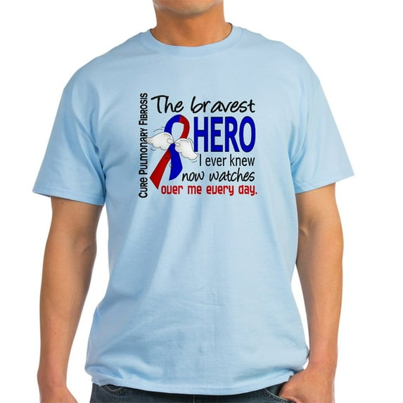 CafePress - Pulmonary Fibrosis Bravest Hero I Kn Light T Shirt - Men's Classic Graphic T-Shirt