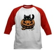thumbnail image 1 of CafePress - Pumpkin Cat Kids Baseball T Shirt - Kids Cotton Baseball Jersey, 3/4 Sleeve Shirt, 1 of 4