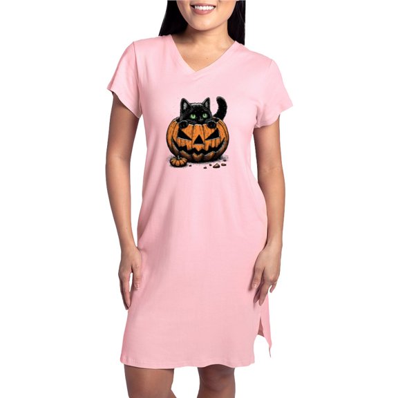 CafePress - Pumpkin Cat - Women's Nightshirt