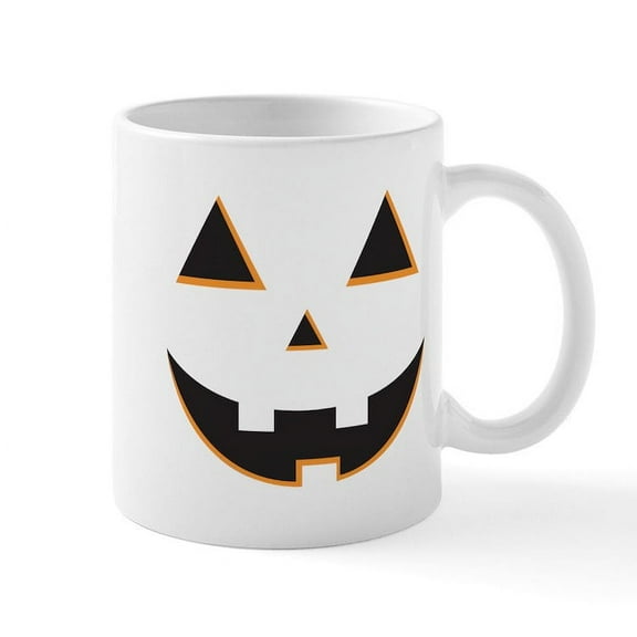 CafePress - Pumpkin Face Mug - 11 oz Ceramic Mug - Novelty Coffee Tea Cup