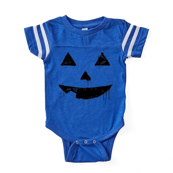 CafePress - Pumpkin Face Painty_Bl - Cute Infant Baby Football Bodysuit