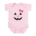thumbnail image 1 of CafePress - Pumpkin Face Pink Bow Infant Bodysuit - Baby Light Bodysuit, Size Newborn - 24 Months, 1 of 4