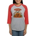 thumbnail image 1 of CafePress - Pumpkin Party Design – Halloween Fun Women's Baseball T Shirt - Womens Baseball Tee, 1 of 4