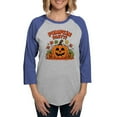 thumbnail image 1 of CafePress - Pumpkin Party Design – Halloween Fun Women's Baseball T Shirt - Womens Baseball Tee, 1 of 4