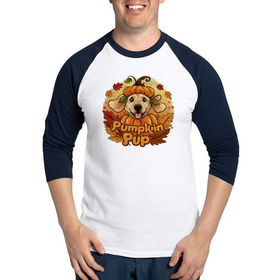 CafePress - Pumpkin Pup - Cotton Baseball Jersey, 3/4 Raglan Sleeve Shirt