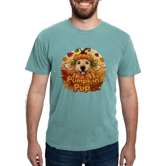 CafePress - Pumpkin Pup Men's Comfort Colors® T Shirt - Mens Comfort Colors Shirt