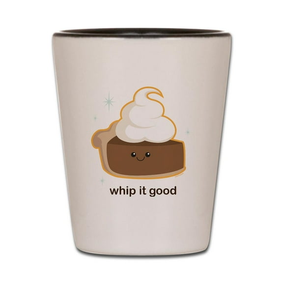 CafePress - Pumpkinpie - White/Black Shot Glass, Unique and Funny Shot Glass