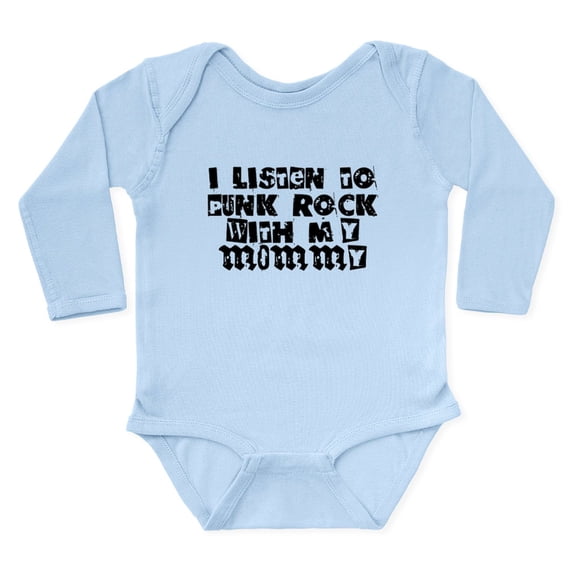 CafePress - Punk Rock With My Mommy Body Suit - Long Sleeve Cotton Baby Bodysuit