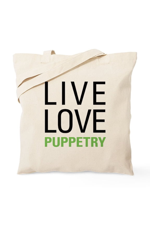 - Puppetry Tote Bag - Unisex Canvas Tote Bag, Beige, 1-Piece