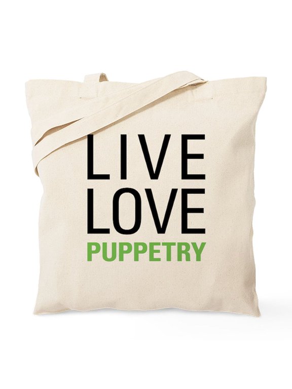 - Puppetry Tote Bag - Unisex Canvas Tote Bag, Beige, 1-Piece