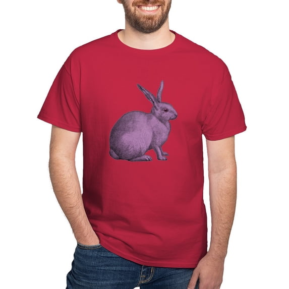 CafePress - Purple Bunny Rabbit Dark T Shirt - Men's Classic Graphic Cotton T-Shirt