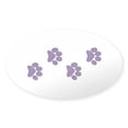 thumbnail image 1 of CafePress - Purple Dog Paws Sticker - Sticker (Oval), 1 of 1