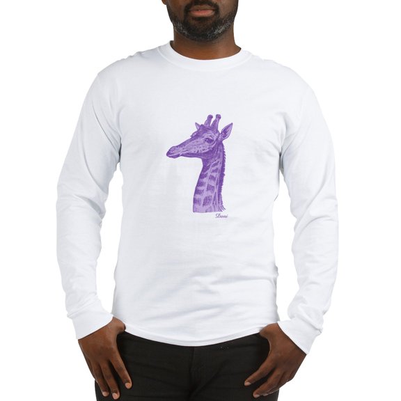 CafePress - Purple Giraffe Long Sleeve T Shirt - Unisex Cotton Long Sleeve T-Shirt