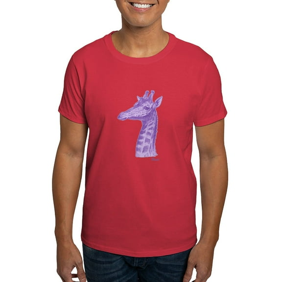 CafePress - Purple Giraffe T Shirt - Men's Classic Graphic Cotton T-Shirt