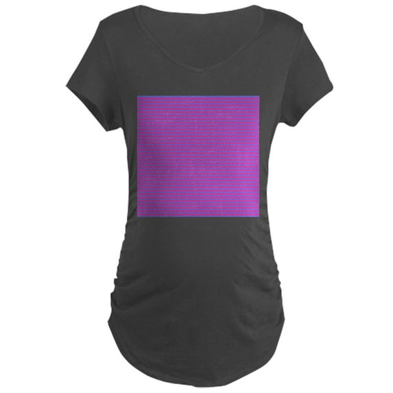 CafePress - Purple Horizontal Stripes Maternity Dark T Shirt - Maternity Dark T-Shirt