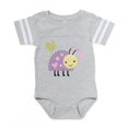 thumbnail image 1 of CafePress - Purple Ladybug - Cute Infant Baby Football Bodysuit, 1 of 3