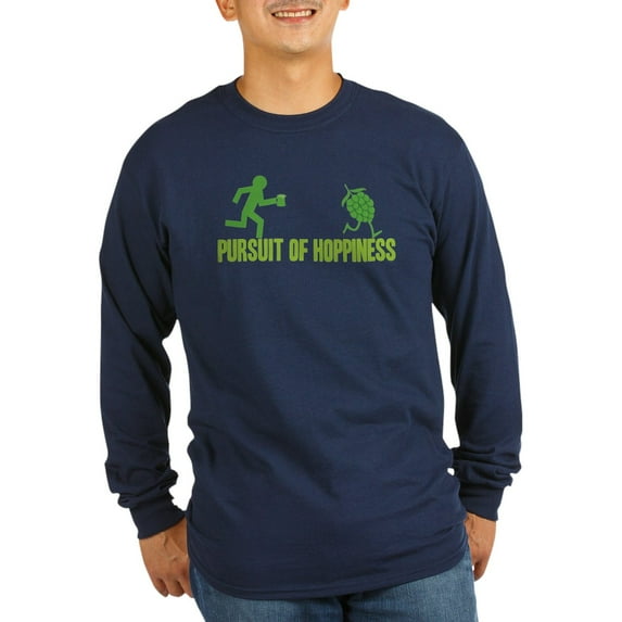 CafePress - Pursuit Of Hoppiness Long Sleeve Dark T Shirt - Long Sleeve Dark T-Shirt