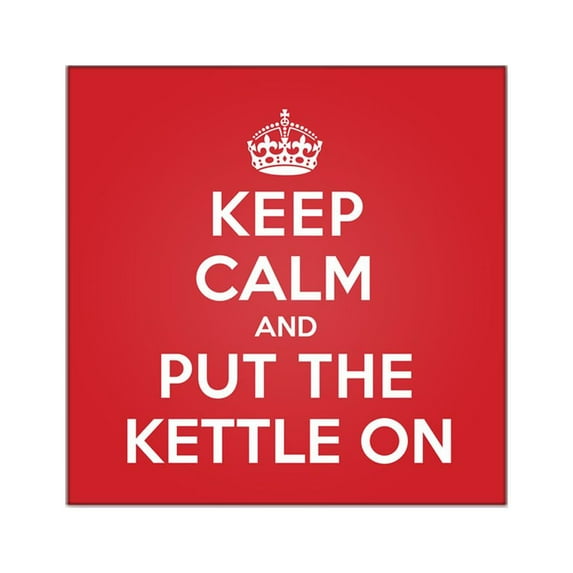 CafePress - Put The Kettle On Square Sticker 3 X 3 - Square Sticker 3" x 3"