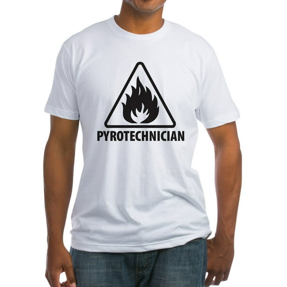 CafePress - Pyrotech1_Front T Shirt - Fitted T-Shirt, Vintage Fit Soft Cotton Tee