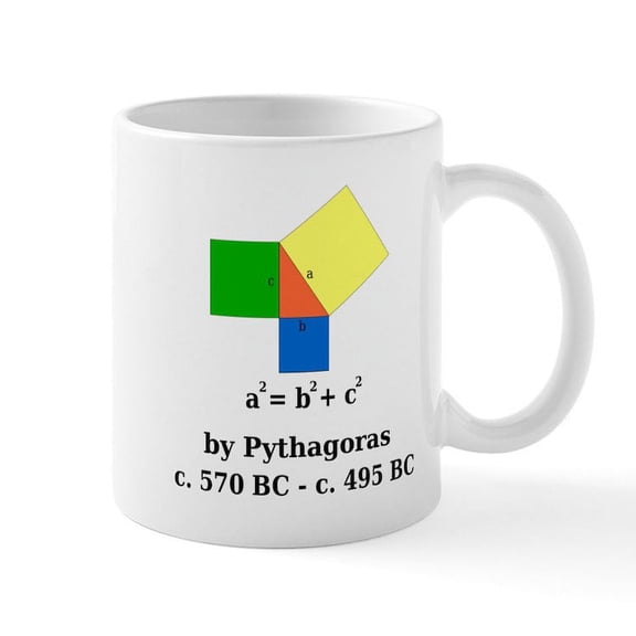 CafePress - Pythagorean Theorem Mug - 11 oz Ceramic Mug - Novelty Coffee Tea Cup