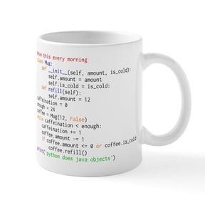 CafePress - Python Does Java Objects Mugs - 11 oz Ceramic Mug - Novelty Coffee Tea Cup