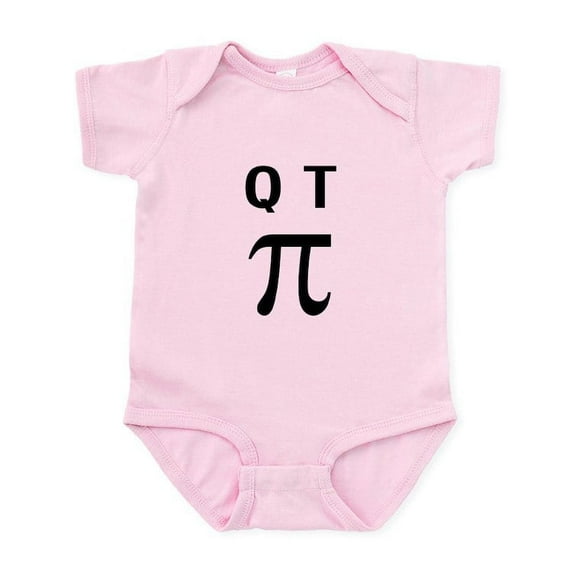 CafePress - QT Pi Cutie Pie Body Suit - Baby Light Bodysuit, Size Newborn - 24 Months