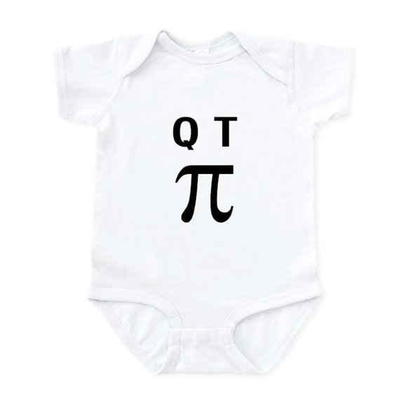 CafePress - QT Pi Cutie Pie Body Suit - Baby Light Bodysuit, Size Newborn - 24 Months