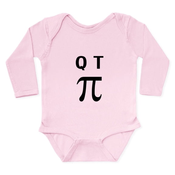 CafePress - QT Pi Cutie Pie Body Suit - Long Sleeve Cotton Baby Bodysuit