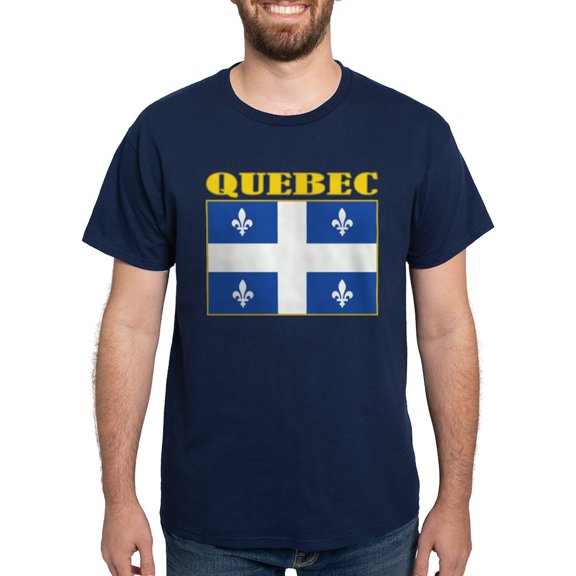 CafePress - Quebec Flag Dark T Shirt - Men's Classic Graphic Cotton T-Shirt