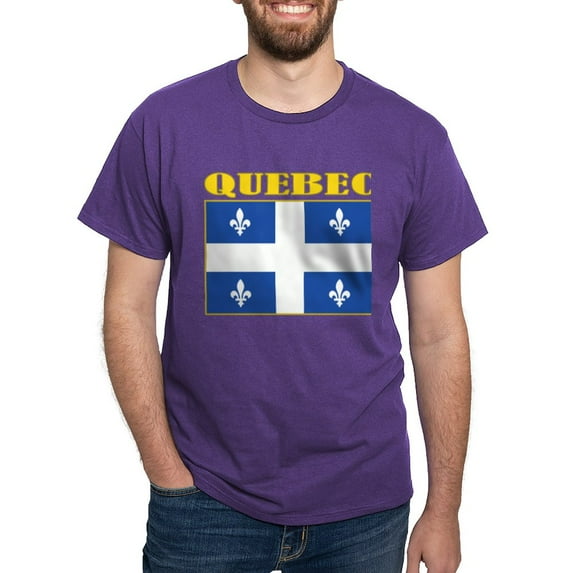 CafePress - Quebec Flag Dark T Shirt - Men's Classic Graphic Cotton T-Shirt