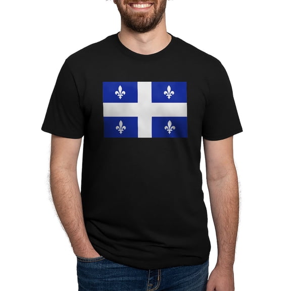 CafePress - Quebec Flag Men's Deluxe T Shirt - Mens Tri-blend T-Shirt