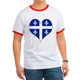 thumbnail image 1 of CafePress - Quebec Heart Ringer T - 100% Cotton Ringed T-Shirt, 1 of 4