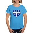 thumbnail image 1 of CafePress - Quebec Heart Women's Dark T Shirt - Women's Traditional Fit Dark T-Shirt, 1 of 4