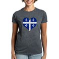 thumbnail image 1 of CafePress - Quebec Heart Women's Dark T Shirt - Women's Traditional Fit Dark T-Shirt, 1 of 4