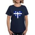 thumbnail image 1 of CafePress - Quebec Heart Women's Dark T Shirt - Women's Traditional Fit Dark T-Shirt, 1 of 4