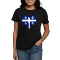 thumbnail image 1 of CafePress - Quebec Heart Women's Dark T Shirt - Women's Traditional Fit Dark T-Shirt, 1 of 4
