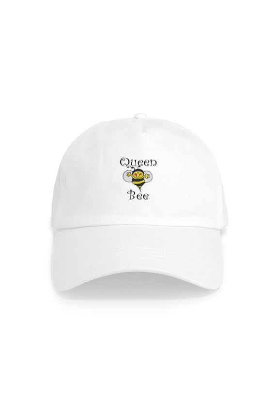 - Queen Bee Cap - Adjustable 100% Brushed Unisex Casual Cotton Baseball Cap, Beige, 1