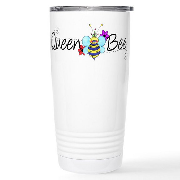 CafePress - Queen Bee Stainless Steel Travel Mug - Insulated Stainless Steel Travel Tumbler 20 oz.