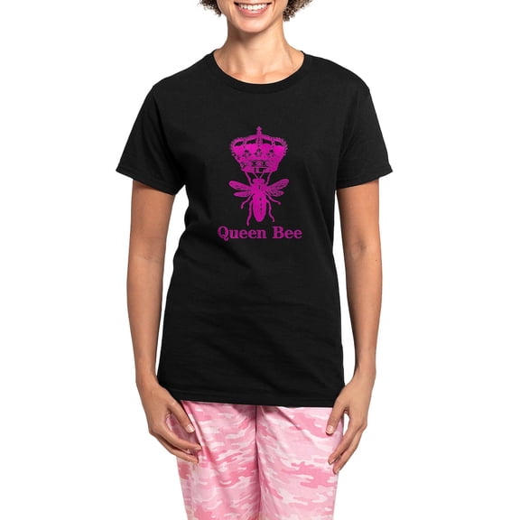CafePress - Queen Bee Women'S Dark Pajamas - Women's Short Sleeve Print T-Shirt and Pants Dark Cotton Pajama Set