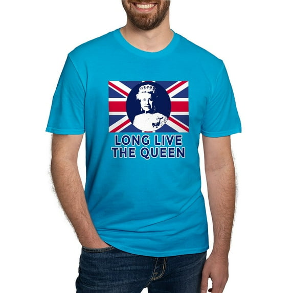 CafePress - Queen Elizabeth II: L Men's Fitted T Shirt (Dark) - Men's Fitted T-Shirt