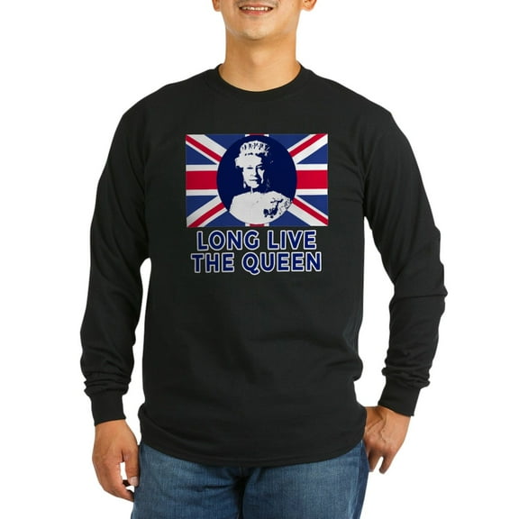 CafePress - Queen Elizabeth II: Long Long Sleeve Dark T Shirt - Long Sleeve Dark T-Shirt