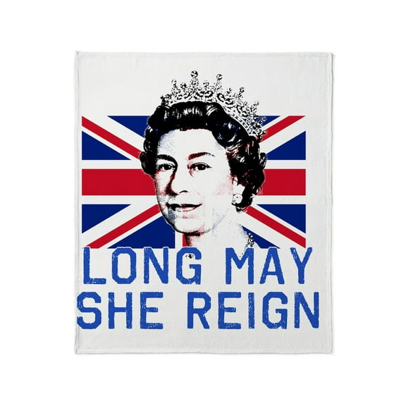 CafePress - Queen Elizabeth II: Long May She Re Throw Blanket - Soft Fleece Throw Blanket, 50"x60" for All Ages