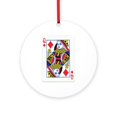 thumbnail image 1 of CafePress - Queen Of Diamonds -  Round Wood Ornament 4", 1 of 2